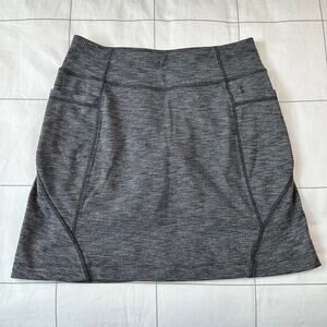 Athleta Skort Womens XS Gray Space Dye Excursion Nylon Stretch Hiking Modest